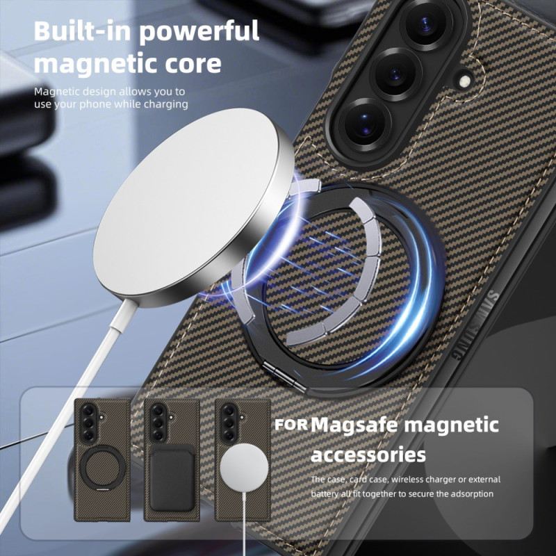 Telefontok Samsung Galaxy Z Fold 7 Mágneses Texturált Szénszálas