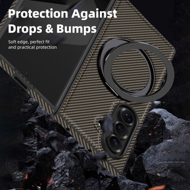 Telefontok Samsung Galaxy Z Fold 7 Mágneses Texturált Szénszálas