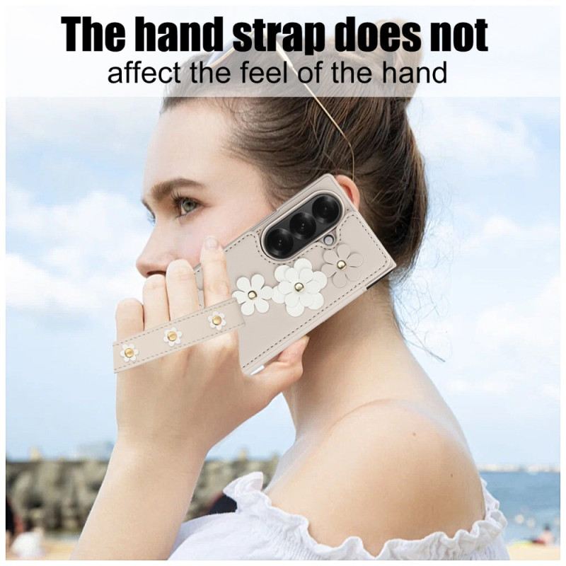 Tok Samsung Galaxy Z Fold 7 3d Virágmintás Kártyatartó És Állvány