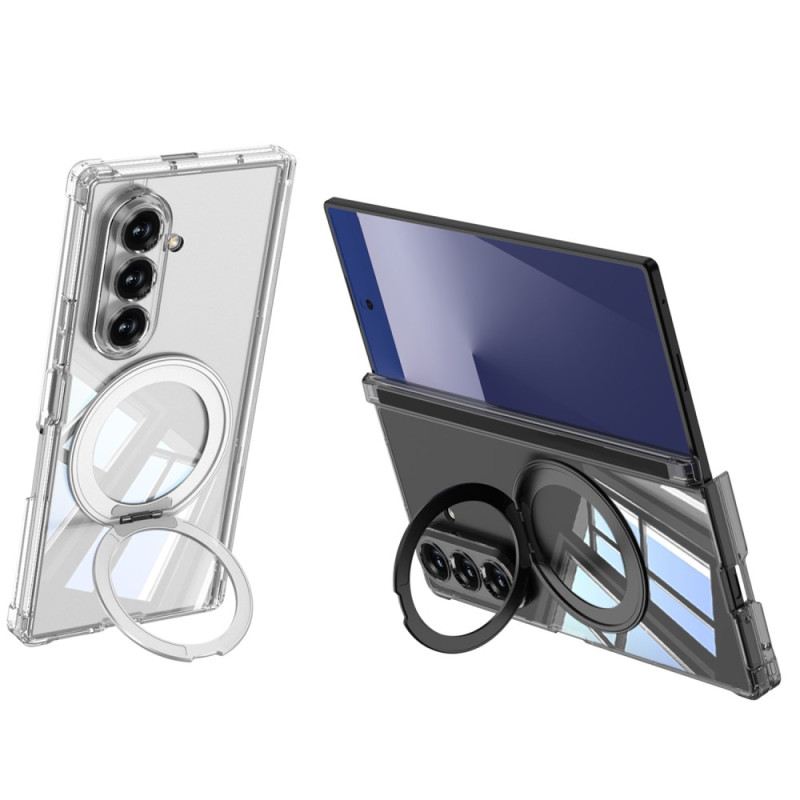 Tok Samsung Galaxy Z Fold 7 Áttetsző Mágneses Zsanér Állvánnyal