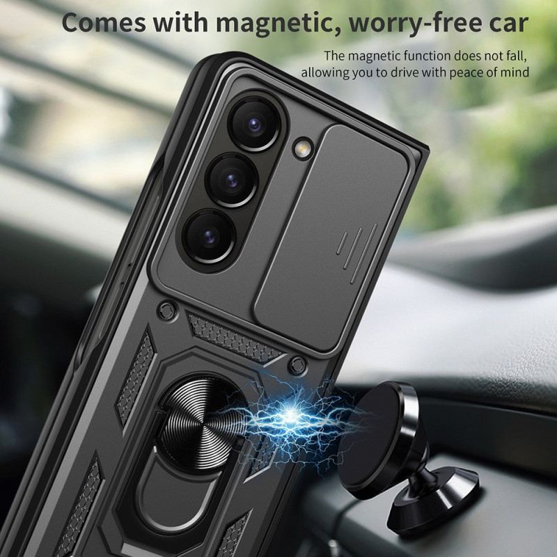 Tok Samsung Galaxy Z Fold 7 Gyűrűtartó És Csúszó Kameravédő