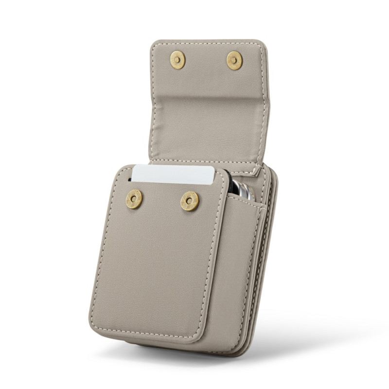 Bőrtok Samsung Galaxy Z Flip 7 Fe Rfid Pénztárca Vállpánttal