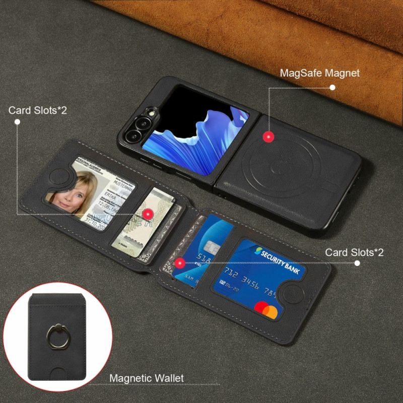 Mobiltelefon Tokok Samsung Galaxy Z Flip 7 Fe Mágneses Levehető Kártyatartóval