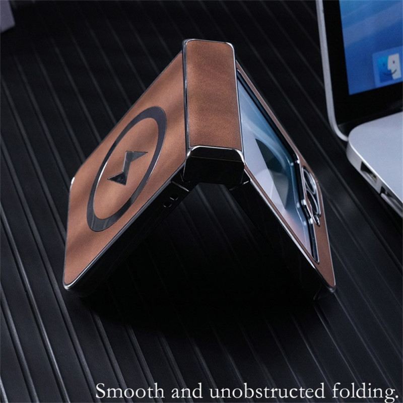 Mobiltelefon Tokok Samsung Galaxy Z Flip 7 Fe Magsafe-kompatibilis Bőrhatású