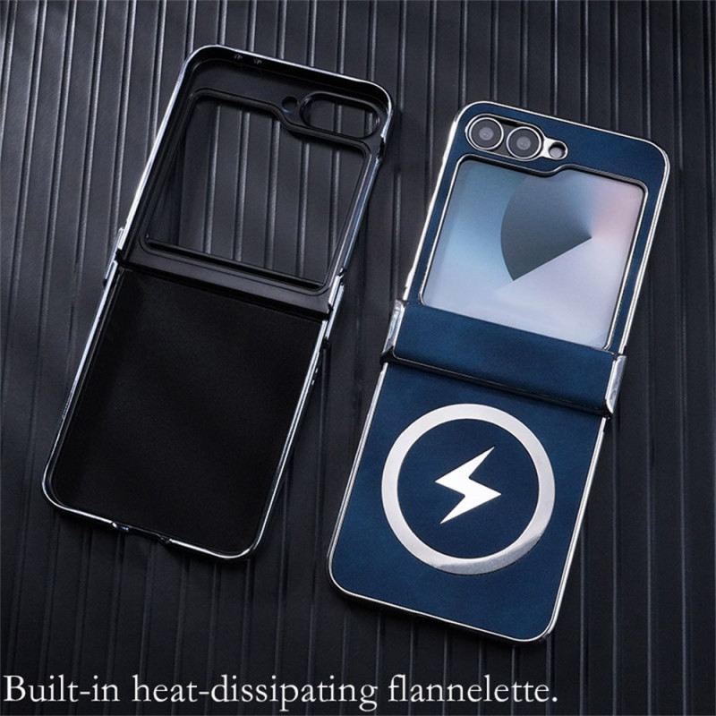 Mobiltelefon Tokok Samsung Galaxy Z Flip 7 Fe Magsafe-kompatibilis Bőrhatású