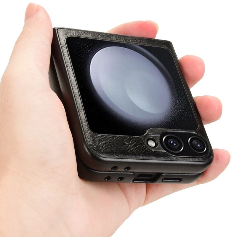 Mobiltelefon Tokok Samsung Galaxy Z Flip 7 Fe Műbőr Varrás