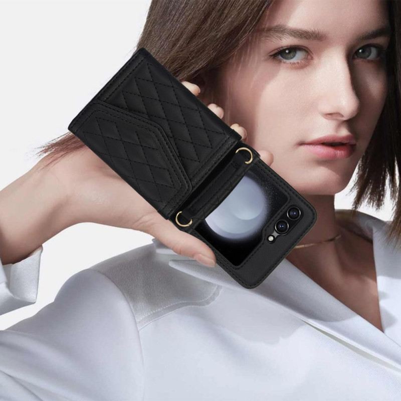 Telefontok Samsung Galaxy Z Flip 7 Fe Kártyatartó Vállpánt És Nyakpánt