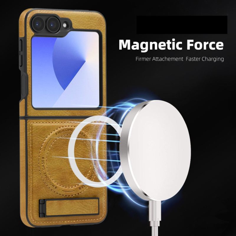 Telefontok Samsung Galaxy Z Flip 7 Fe Magsafe-kompatibilis Bőrhatású Állvány