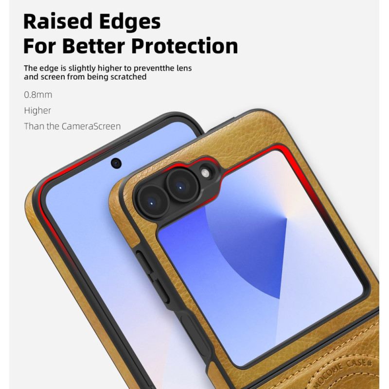 Telefontok Samsung Galaxy Z Flip 7 Fe Magsafe-kompatibilis Bőrhatású Állvány