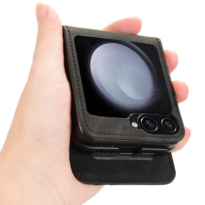 Tok Samsung Galaxy Z Flip 7 Fe Bőr Stílusú Kártyatartó