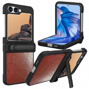 Tok Samsung Galaxy Z Flip 7 Fe Bőrhatású Állvánnyal