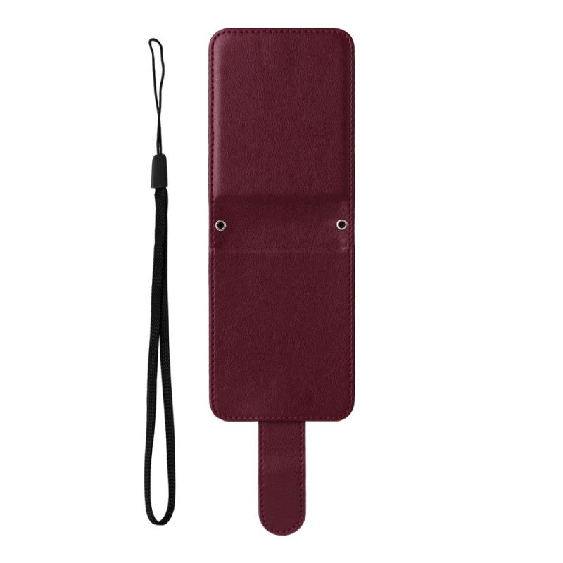 Tok Samsung Galaxy Z Flip 7 Fe Bőrhatású Kártyatartó