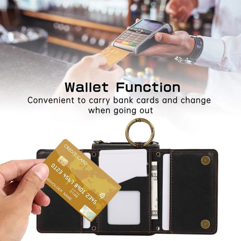 Tok Samsung Galaxy Z Flip 7 Fe Cipzáras Pénztárca És Vállpánt