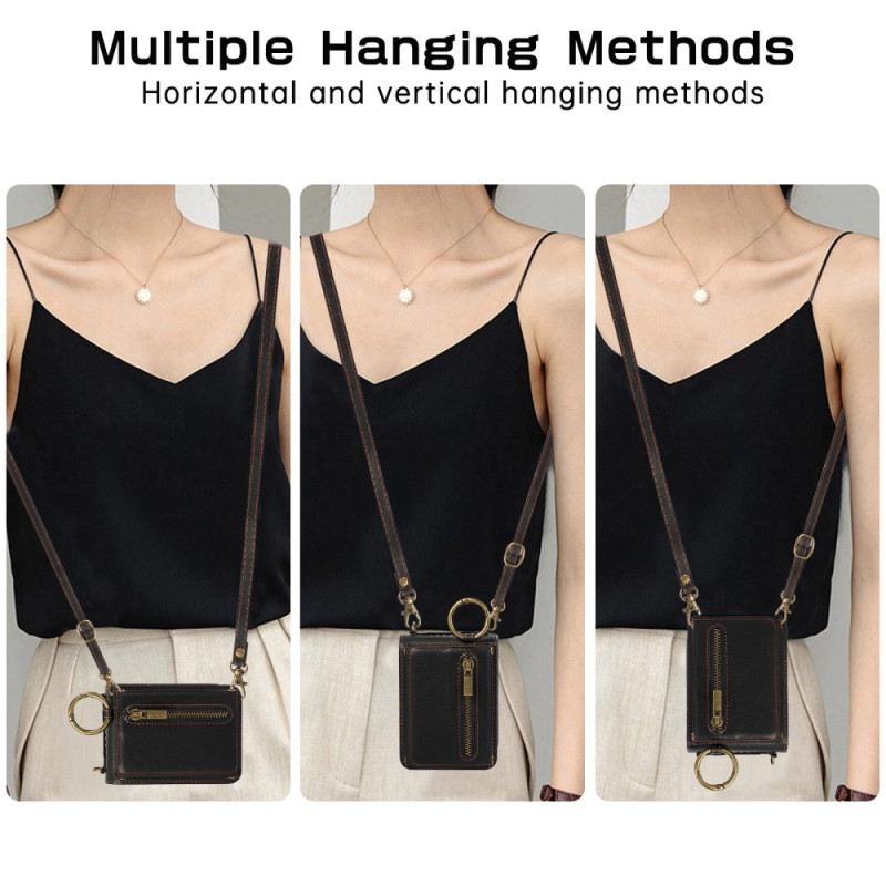 Tok Samsung Galaxy Z Flip 7 Fe Cipzáras Pénztárca És Vállpánt