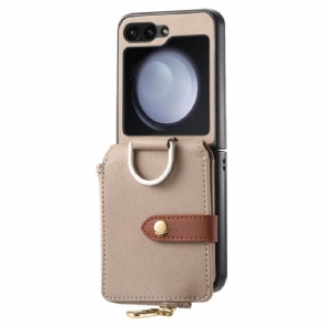 Tok Samsung Galaxy Z Flip 7 Fe Cipzáras Zseb És Gyűrűtartó