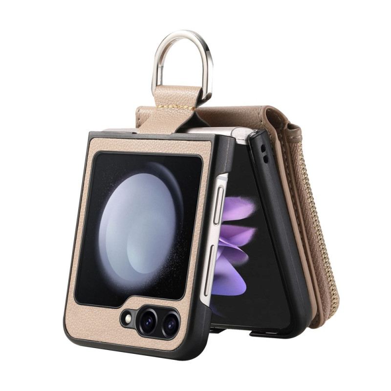 Tok Samsung Galaxy Z Flip 7 Fe Cipzáras Zseb És Gyűrűtartó