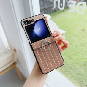 Tok Samsung Galaxy Z Flip 7 Fe Csíkos Dizájnú Gyűrű