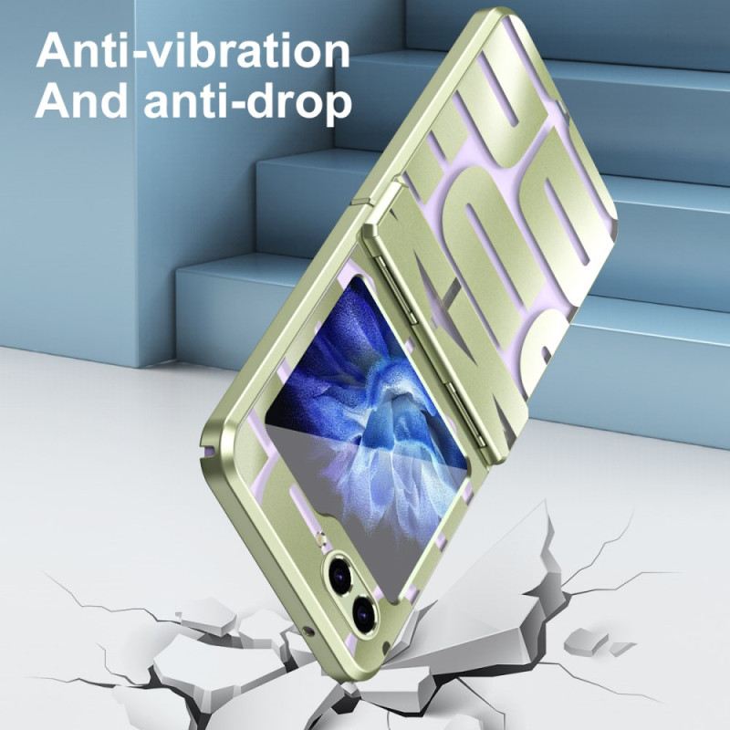 Tok Samsung Galaxy Z Flip 7 Fe Edzett Üvegfóliával Bevont Betűk