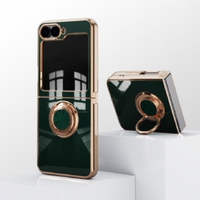 Tok Samsung Galaxy Z Flip 7 Fe Fényes Felület Gyűrűtartóval