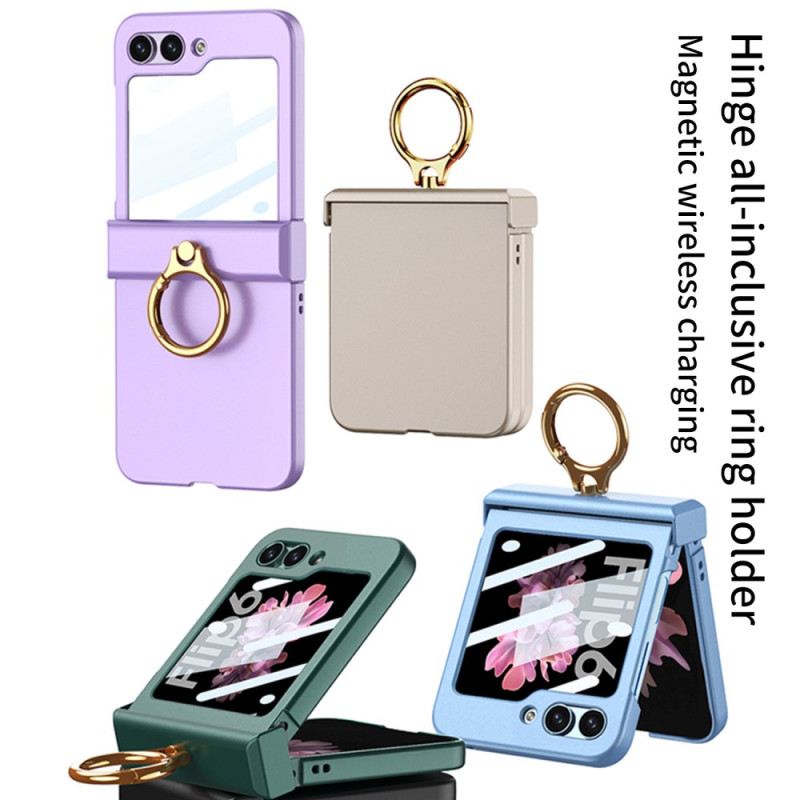 Tok Samsung Galaxy Z Flip 7 Fe Gyűrűtartó És Gkk Edzett Üveg Képernyővédő Fólia