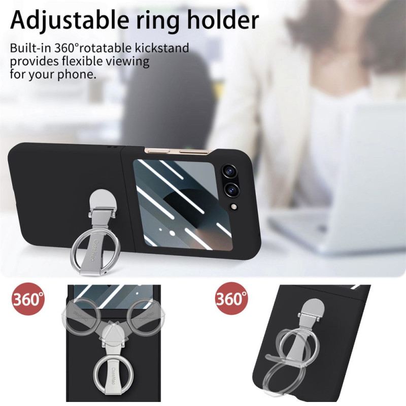 Tok Samsung Galaxy Z Flip 7 Fe Gyűrűtartó És Hátlapi Képernyővédő