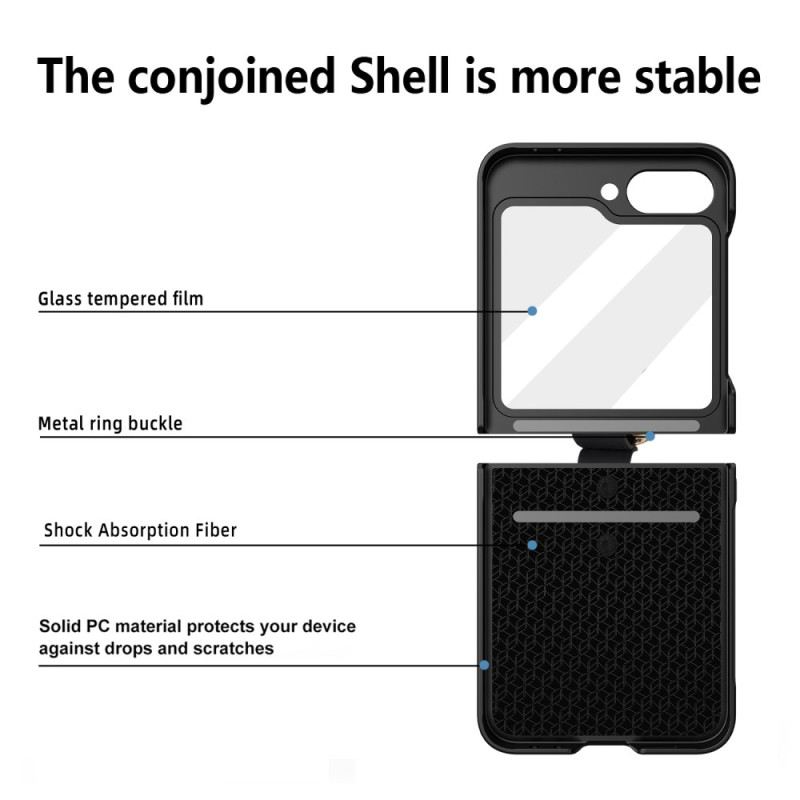 Tok Samsung Galaxy Z Flip 7 Fe Gyűrűtartó És Védőfólia