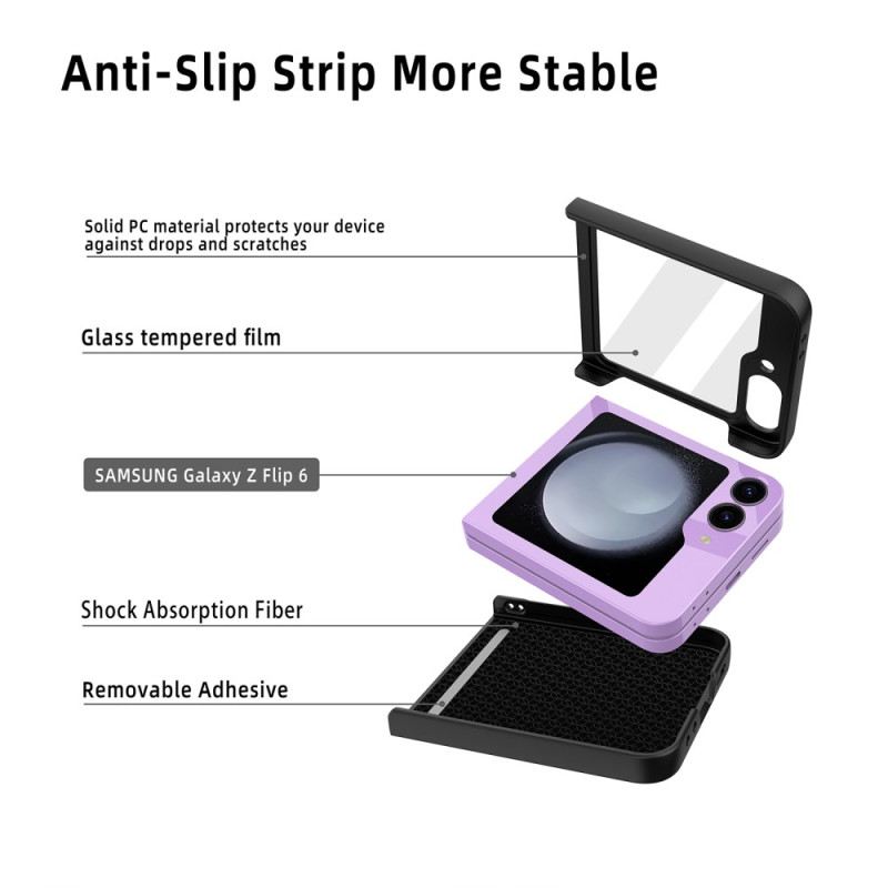 Tok Samsung Galaxy Z Flip 7 Fe Licsi Textúra Kártyatartó