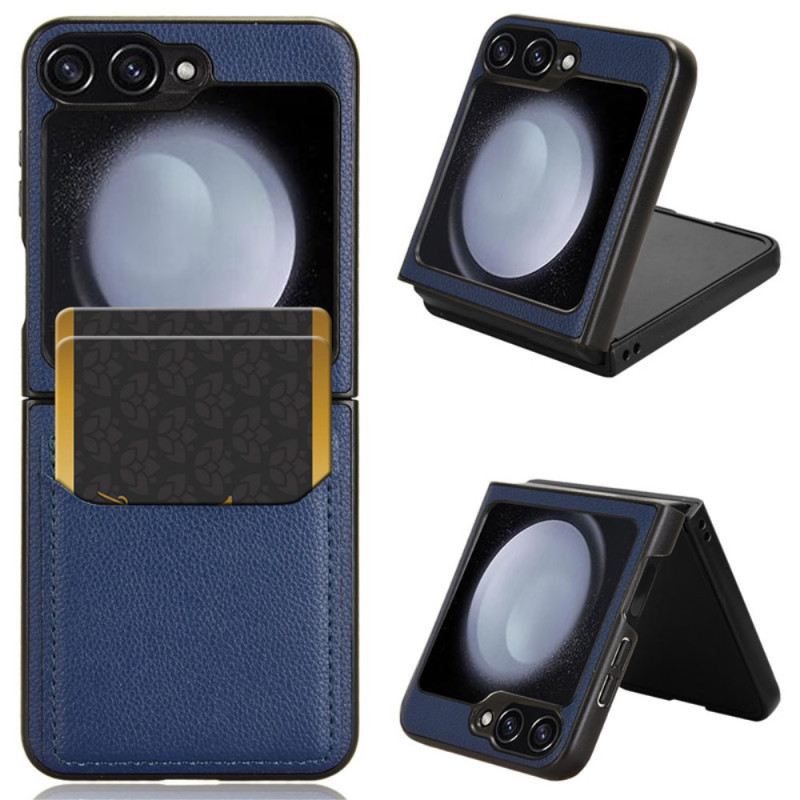 Tok Samsung Galaxy Z Flip 7 Fe Licsi Textúra Kártyatartó