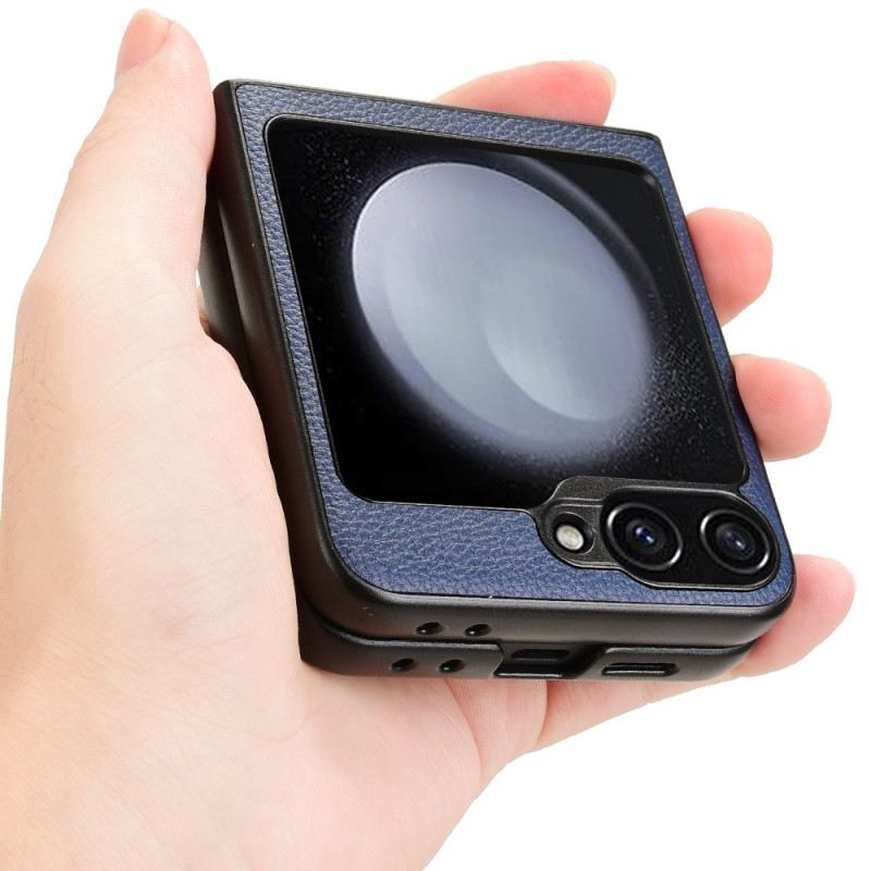 Tok Samsung Galaxy Z Flip 7 Fe Licsi Textúra Kártyatartó