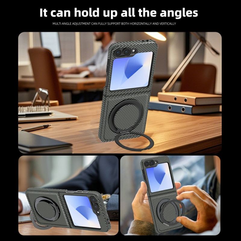 Tok Samsung Galaxy Z Flip 7 Fe Mágneses Szénszálas És Állványos