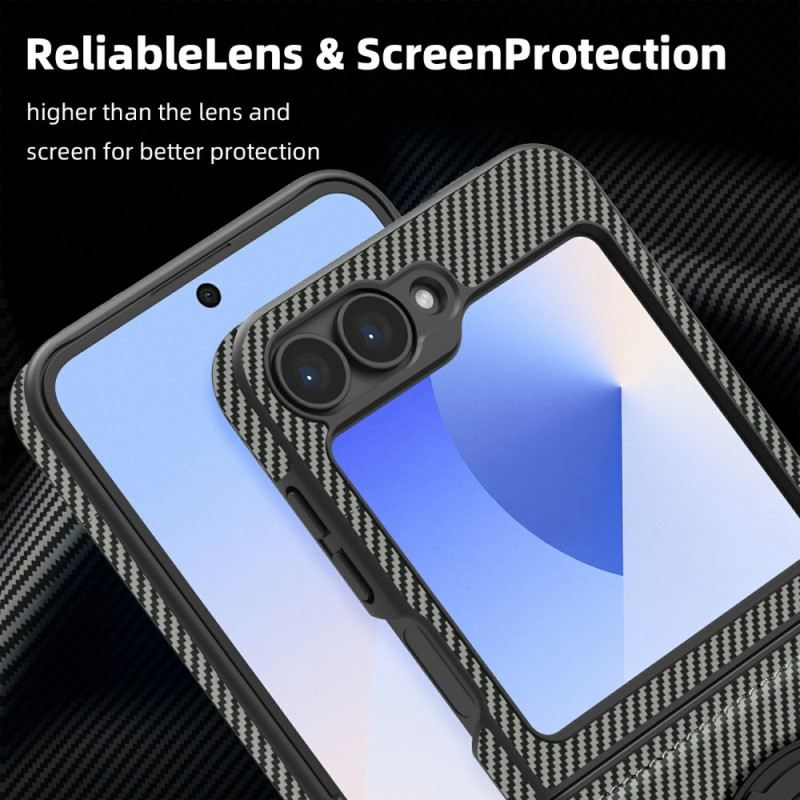 Tok Samsung Galaxy Z Flip 7 Fe Mágneses Szénszálas És Állványos