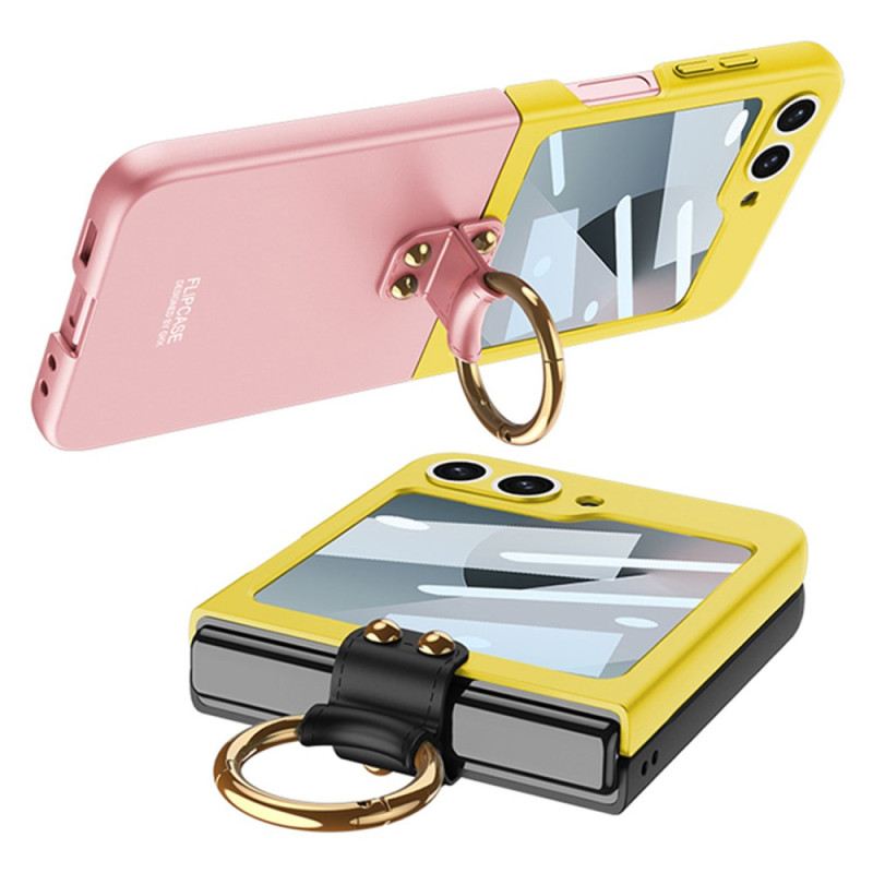 Tok Samsung Galaxy Z Flip 7 Fe Mágneses Zsanérvédő És Kétszínű Állvány