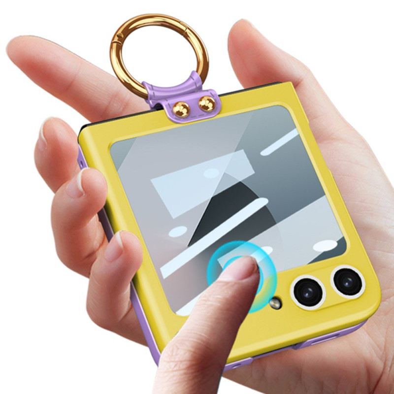 Tok Samsung Galaxy Z Flip 7 Fe Mágneses Zsanérvédő És Kétszínű Állvány