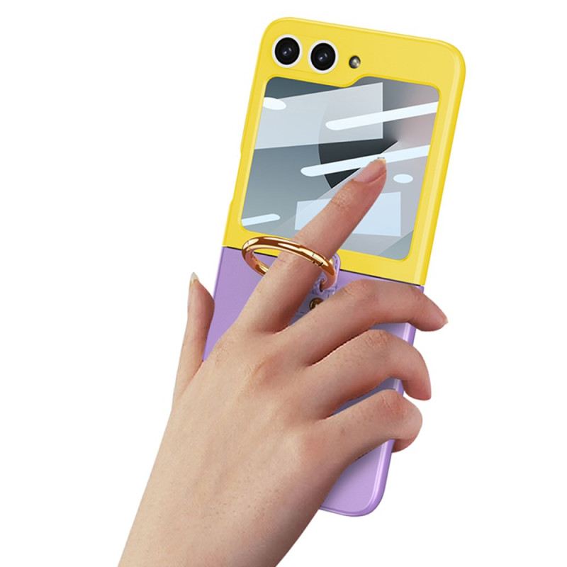 Tok Samsung Galaxy Z Flip 7 Fe Mágneses Zsanérvédő És Kétszínű Állvány