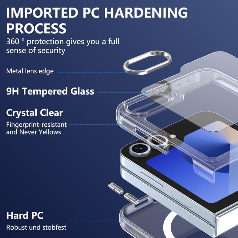 Tok Samsung Galaxy Z Flip 7 Fe Magsafe Kompatibilis Áttetsző Képernyővédővel