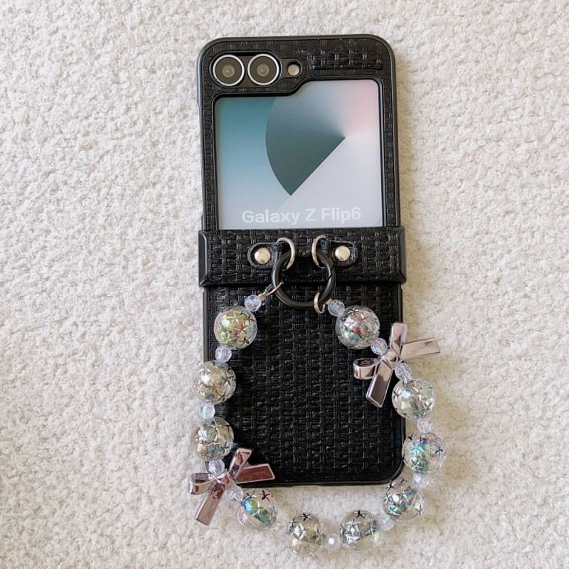 Tok Samsung Galaxy Z Flip 7 Fe Műbőr És Különleges Csuklópánt