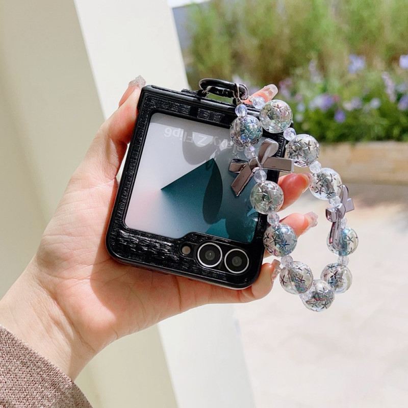 Tok Samsung Galaxy Z Flip 7 Fe Műbőr És Különleges Csuklópánt