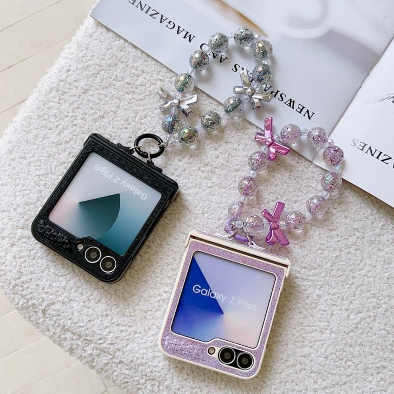 Tok Samsung Galaxy Z Flip 7 Fe Műbőr És Különleges Csuklópánt