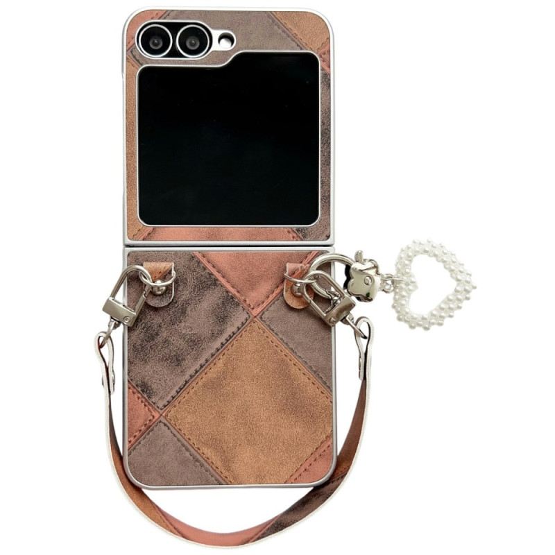 Tok Samsung Galaxy Z Flip 7 Fe Rombuszmintás Pánttal