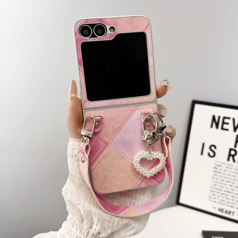 Tok Samsung Galaxy Z Flip 7 Fe Rombuszmintás Pánttal