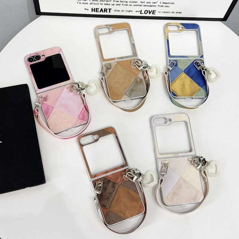 Tok Samsung Galaxy Z Flip 7 Fe Rombuszmintás Pánttal