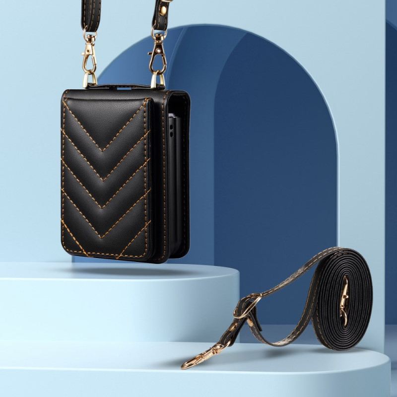 Tok Samsung Galaxy Z Flip 7 Fe Steppelt Kártyatartó És Vállpánt