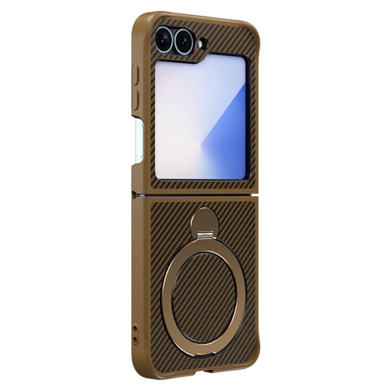 Tok Samsung Galaxy Z Flip 7 Fe Szénszálas Dizájn Mágneses Állvánnyal