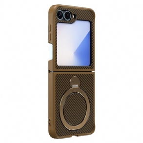 Tok Samsung Galaxy Z Flip 7 Fe Szénszálas Dizájn Mágneses Állvánnyal