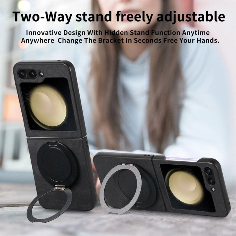 Tok Samsung Galaxy Z Flip 7 Fe Velúr Hatású Forgó Állvánnyal