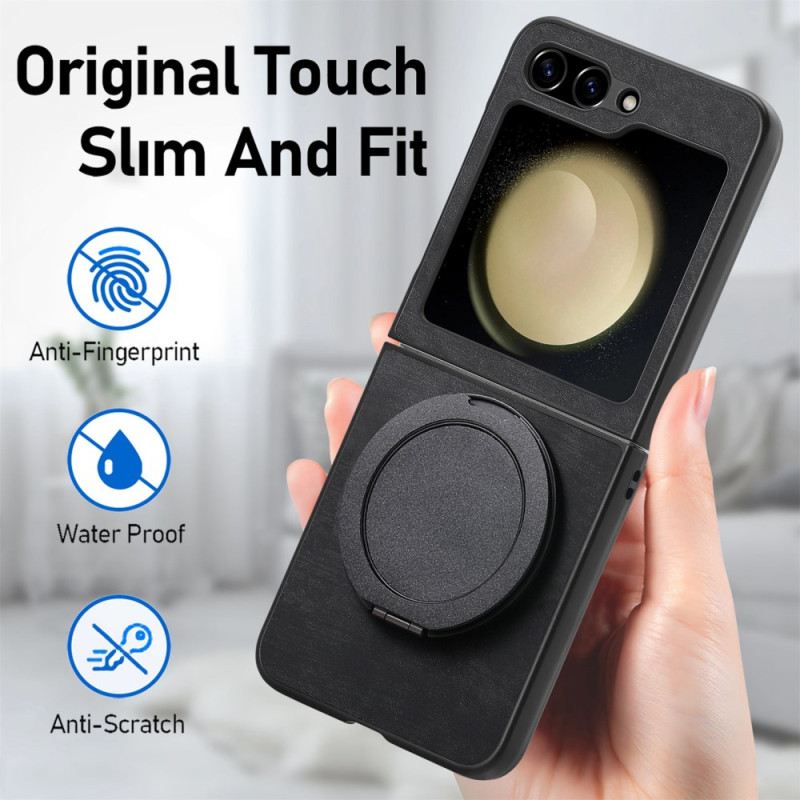 Tok Samsung Galaxy Z Flip 7 Fe Velúr Hatású Forgó Állvánnyal