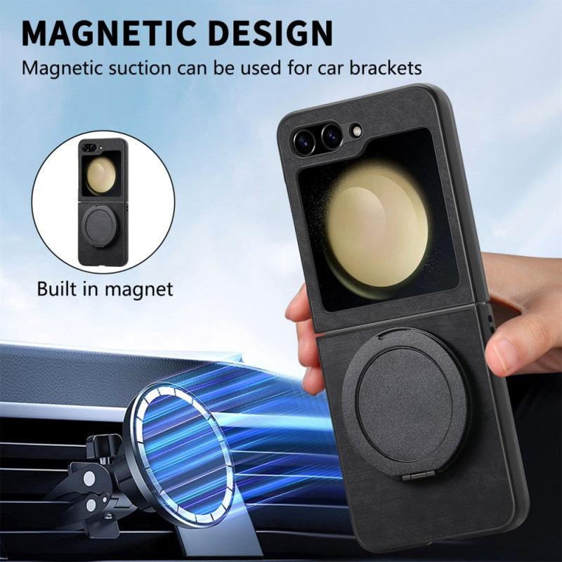 Tok Samsung Galaxy Z Flip 7 Fe Velúr Hatású Forgó Állvánnyal