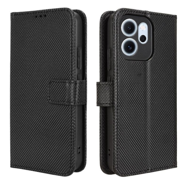 Bőrtok Oppo Reno 14f 5g Texturált Rombusz