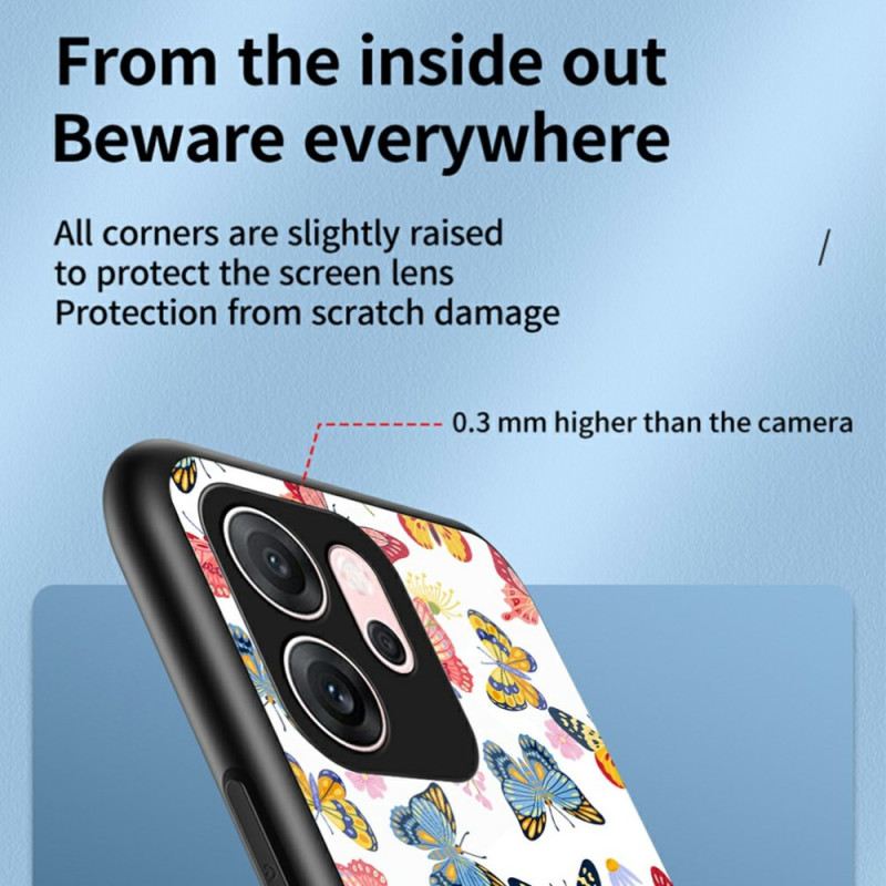 Tok Oppo Reno 14f 5g Pillangós Edzett Üveg