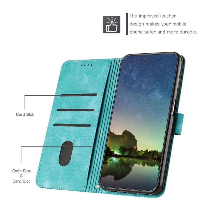 Bőrtok Samsung Galaxy S24 5g Geometriai Tervezés